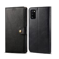 Lenuo Leather Samsung Galaxy A41 fekete tok - Mobiltelefon tok