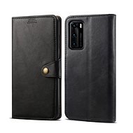 Lenuo Leather for Huawei P40, Black - Phone Case