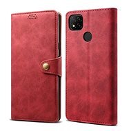 Lenuo Leather for Xiaomi Redmi 9C, Red - Phone Case