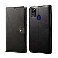 Lenuo Leather for Samsung Galaxy M21, Black - Phone Case
