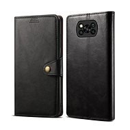 Lenuo Leather Xiaomi Poco X3 fekete tok - Mobiltelefon tok