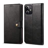 Lenuo Leather for iPhone 12 mini, Black - Phone Case