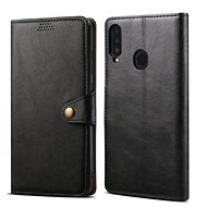 Lenuo Leather for Samsung Galaxy A20s, Black - Phone Case