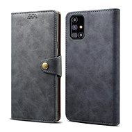 Lenuo Leather for Samsung Galaxy M31s, Grey - Phone Case