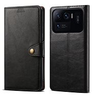 Lenuo Leather Flip Case für Xiaomi Mi 11 Ultra, schwarz - Handyhülle