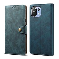 Lenuo Leather Flip Case for Xiaomi Mi 11 Lite, Blue - Phone Case