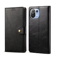 Lenuo Leather Flip Case für Xiaomi Mi 11 Lite, schwarz - Handyhülle
