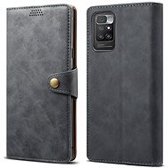 Lenuo Leather Xiaomi Redmi 10 szürke flip tok - Mobiltelefon tok