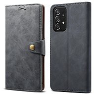 Lenuo Leather Flip Case for Samsung Galaxy A52 / A52 5G / A52s Grey - Phone Case