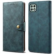 Lenuo Leather Flip Case for Samsung Galaxy A22 5G, Blue - Phone Case