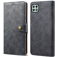 Lenuo Leather Flip Case for Samsung Galaxy A22 5G, Grey - Phone Case