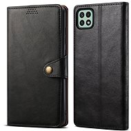 Lenuo Leather Flip Case for Samsung Galaxy A22 5G, Black - Phone Case
