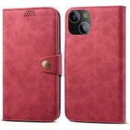 Lenuo Leather Flip Case for iPhone 13, Red - Phone Case
