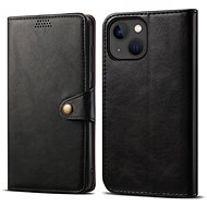 Lenuo Leather Flip Case for iPhone 13 Mini, Black - Phone Case