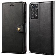 Lenuo Leather flip case for Xiaomi Redmi Note 11/11S, black - Phone Case