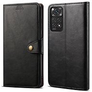 Lenuo Leather flip case for Xiaomi Redmi Note 11 Pro/Pro 5G, black - Phone Case