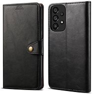 Lenuo Leather flip case for Samsung Galaxy A33 5G, black - Phone Case
