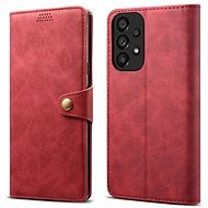 Lenuo Leather flip case for Samsung Galaxy A33 5G, red - Phone Case