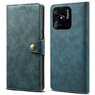Lenuo Leather flip case for Xiaomi Redmi 10C, blue - Phone Case
