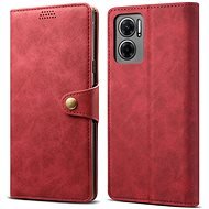 Lenuo Leather flip case for Xiaomi Redmi 10 5G, red - Phone Case