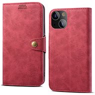 Lenuo Leather flip case for iPhone 14, red - Phone Case