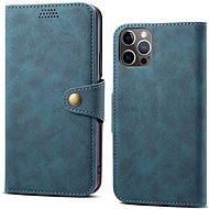 Lenuo Leather flip case for iPhone 14 Pro, blue - Phone Case