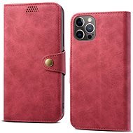 Lenuo Leather Fliphülle für iPhone 14 Pro Max, rot - Handyhülle