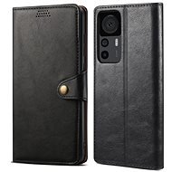 Lenuo Leder Flip-Case für Xiaomi 12T/12T Pro - schwarz - Handyhülle