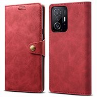 Lenuo Leather Flip Case for Xiaomi Mi 11T/Mi 11T Pro, Red - Phone Case