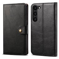 Lenuo Leather flipové pouzdro pro Samsung Galaxy S23, černá - Phone Case