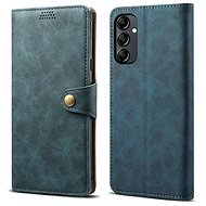 Lenuo Leather flipové pouzdro pro Samsung Galaxy A14 4G/5G, modrá - Phone Case