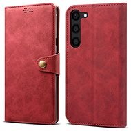 Lenuo Leather flipové pouzdro pro Samsung Galaxy S23, červená - Phone Case