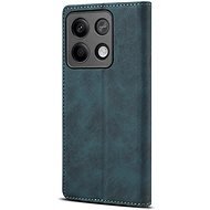 Lenuo Xiaomi Redmi Note 13 5G kék bőr flip tok - Mobiltelefon tok
