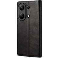 Lenuo Leather Flip-Hülle für das Xiaomi Redmi Note 13 Pro, schwarz - Handyhülle