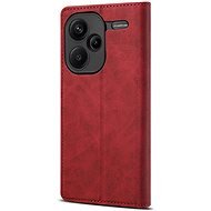 Lenuo Leather Flip-Hülle für das Xiaomi Redmi Note 13 Pro+ 5G, rot - Handyhülle