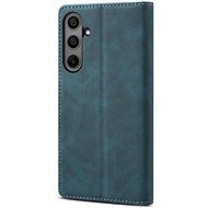 Lenuo Leather flip case for Samsung Galaxy A35 blue - Phone Case
