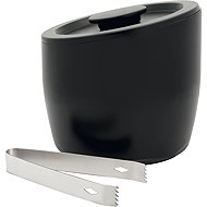 LEOPOLD VIENNA Ice container with lid and tongs, mat black, volume 2,5 litres, diameter 200 mm - Ice Bucket
