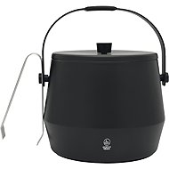 LEOPOLD VIENNA Ice container with lid and tongs, mat black, volume 1,0 litre, length 160 mm - Ice Bucket