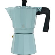 LEOPOLD VIENNA Moshi, aluminium, mint, 6 cups, height 21 cm, length 17,5 cm - Moka Pot