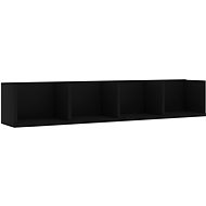 LEX CD/DVD shelf 75 × 15 × 16 cm, black - Shelf