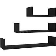 Lex Set of 3 wall shelves, black - Shelf