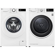 LG FSR5A94WH + LG RC91V5AV6N - Washer Dryer Set