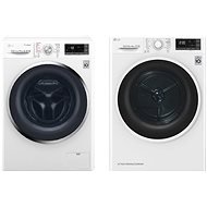 LG F104J8JS2W + LG RC82EU2AV4W - Washer Dryer Set