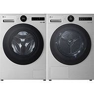 LG F4X7011TSB + LG RHX7009TSB - Washer Dryer Set