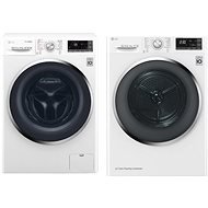 LG F104J8JS2W + LG RC81U2AV2W - Washer Dryer Set