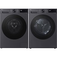 LG F4X5009TBB + LG RHX5008TBB - Washer Dryer Set