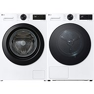 LG F4X5N11NLKC + LG RHX5008TLB - Washer Dryer Set