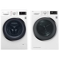 LG F104J8JS2W + LG RC91U2AV3W - Washer Dryer Set