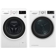LG F84J6TY0W + LG RC82EU2AV3Q - Washer Dryer Set