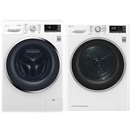 LG F84J8TS2W + LG RC82EU2AV3Q - Washer Dryer Set